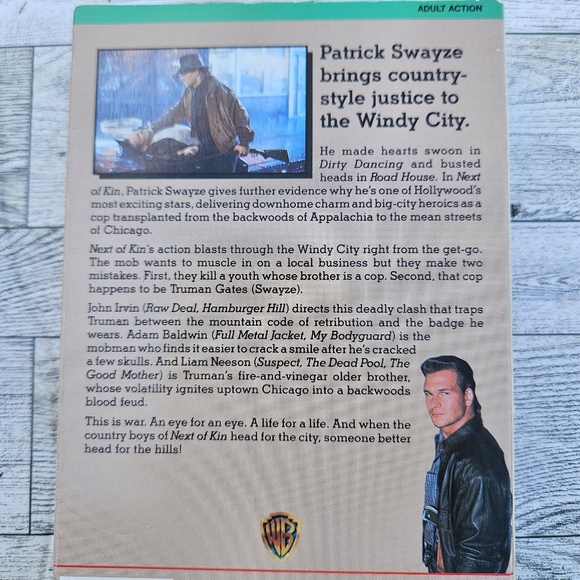 Next Of Kin VHS Patrick Swayze Action Rated R 1991 - Picture 2 of 9